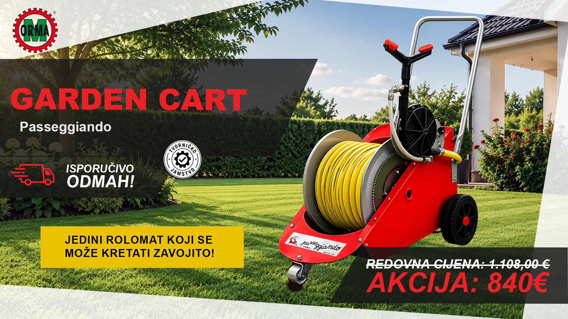 GARDEN-CART Passeggiando rolomat za navodnjavanje - promotivna ponuda